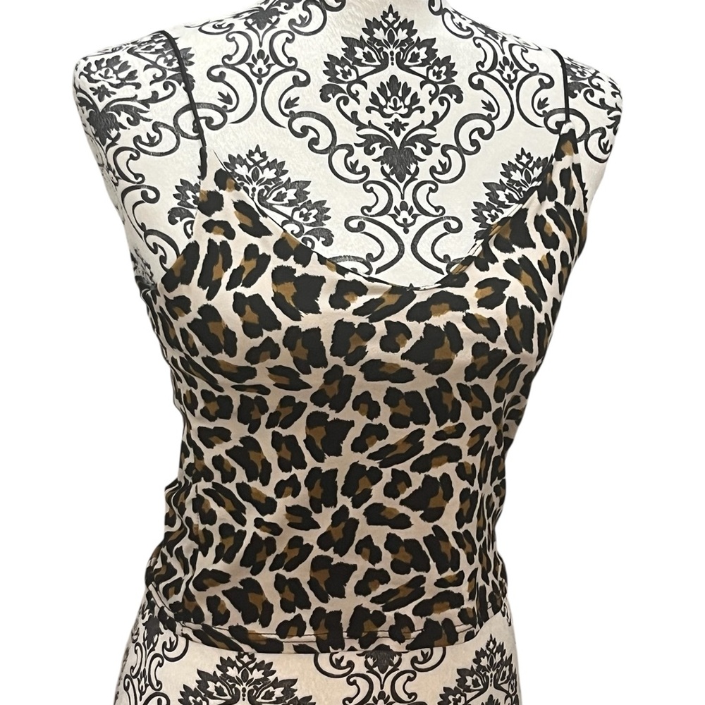 🐆 Gaze Leopard Print Cowl Neck Cami – Size Small | Y2K Vibes - Picture 2 of 4